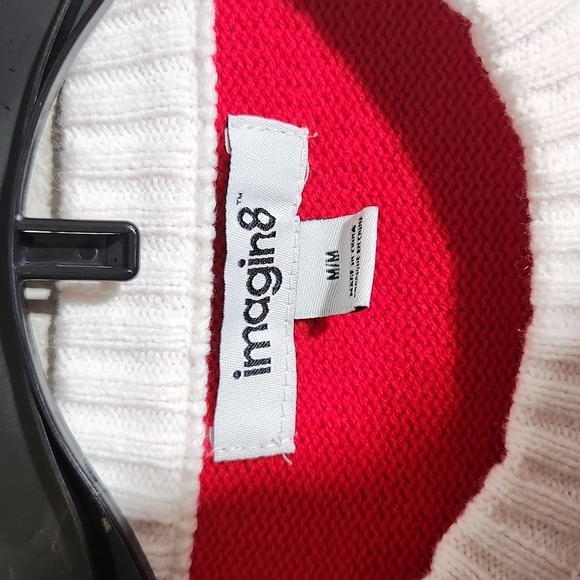 Ugly Christmas Sweater Santa Medium Red White - Picture 2 of 10